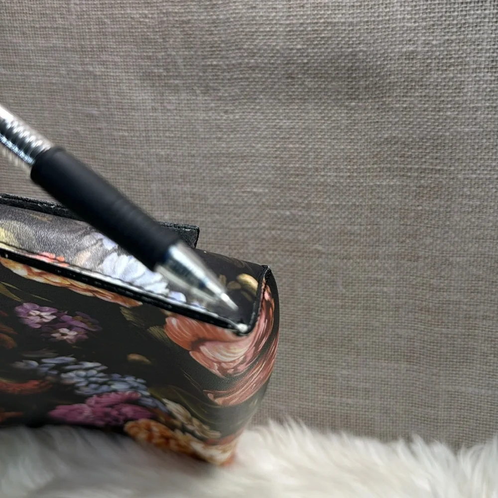 Anthropologie floral leather handbag clutch - Picture 9 of 11